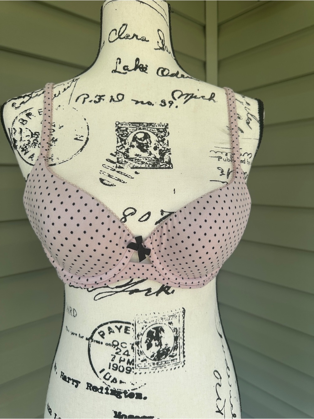 VS light Pink with black Polka Dot Body by Victoria 36B